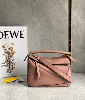 Loewe A510S21X67 Small Puzzle Bag in Soft Grained Calfskin Dark Blush - Default Title - View 1