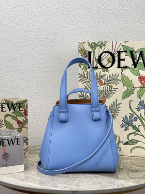 Loewe A538H04X02 Hammock Nugget Bag in Nappa Calfskin Blue - Default Title - View 4