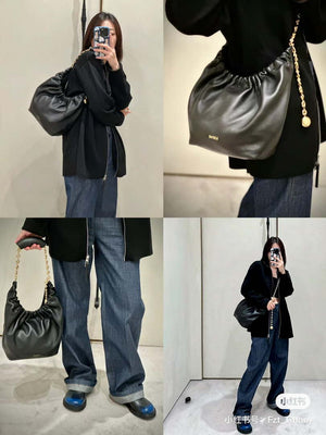 Loewe A914Q37X01 Medium Squeeze bag in nappa lambskin Black - Default Title - View 3