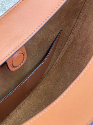 LOEWE A923PL9X07 Luna bag in satin calfskin and jacquard Pecan - Default Title - View 8