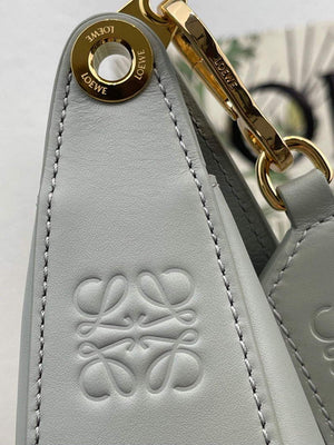 LOEWE A923PL9X07 Luna bag in satin calfskin and jacquard Ash Grey - Default Title - View 5