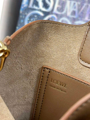 Loewe AANBBBMX01 Mini Pebble Bucket Bag in mellow calfskin Brown - Default Title - View 8
