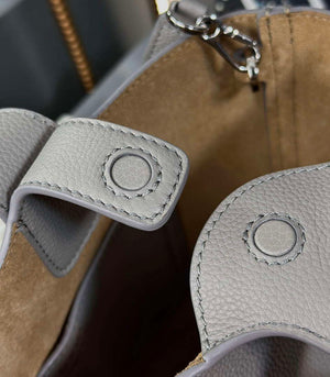 Loewe AANBBBMX01 Mini Pebble Bucket Bag in mellow calfskin Pearl gray - Default Title - View 8