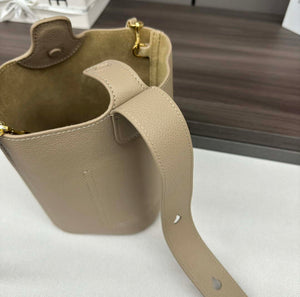 Loewe AANBBBMX01 Mini Pebble Bucket Bag in mellow calfskin Apricot - Default Title - View 7