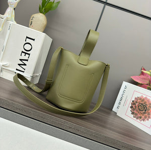 Loewe AANBBBMX02 Mini Pebble Bucket bag in soft grained calfskin Loe8003 - Default Title - View 4