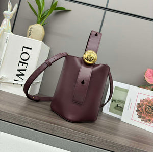 Loewe AANBBBMX02 Mini Pebble Bucket bag in soft grained calfskin Loe8007 - Default Title - View 1
