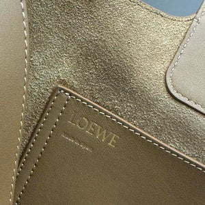 Loewe AANBBBWX01 Medium Pebble Bucket bag in mellow calfskin Brown - Default Title - View 9