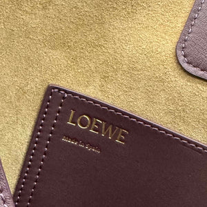 Loewe AANBBBWX01 Medium Pebble Bucket bag in mellow calfskin Wine Red - Default Title - View 9