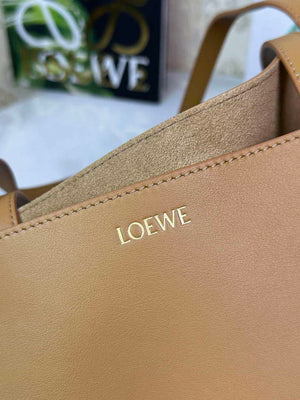 Loewe Medium Puzzle Fold tote in shiny calfskin A657G50X01 Brown - Default Title - View 5