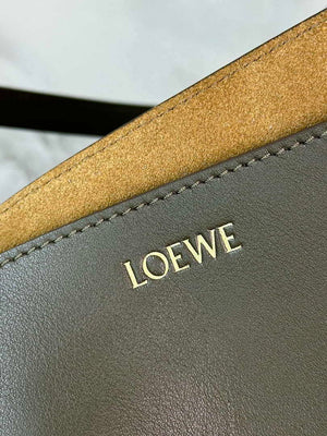 Loewe Medium Puzzle Fold tote in shiny calfskin A657G50X01 Dark Green - Default Title - View 7