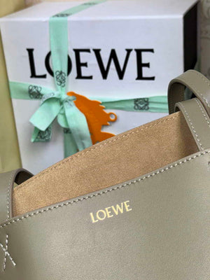 Loewe Medium Puzzle Fold tote in shiny calfskin A657G50X01 Green - Default Title - View 6