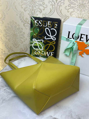 Loewe Medium Puzzle Fold tote in shiny calfskin A657G50X01 Yellow - Default Title - View 5
