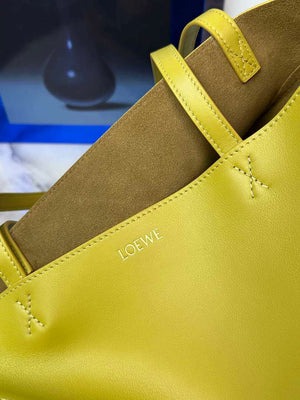 Loewe Medium Puzzle Fold tote in shiny calfskin A657G50X01 Yellow - Default Title - View 8