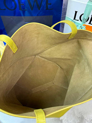 Loewe Medium Puzzle Fold tote in shiny calfskin A657G50X01 Yellow - Default Title - View 9