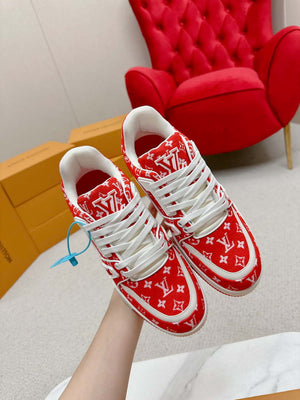 Louis Vuitton 1ABNJP Men Women's LV Trainer Sneaker L62480 - Fmale-Euro 35=US 4 - View 4