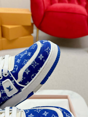 Louis Vuitton 1ABNJP Men Women's LV Trainer Sneaker L62481 - Fmale-Euro 35=US 4 - View 9