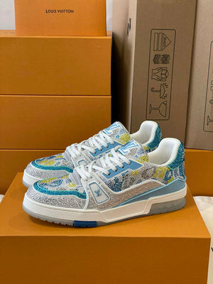Louis Vuitton 1AC5AL Men Women's LV Trainer Sneaker L62388 - Fmale-Euro 35=US 4 - View 2