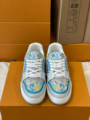 Louis Vuitton 1AC5AL Men Women's LV Trainer Sneaker L62388 - Fmale-Euro 35=US 4 - View 3
