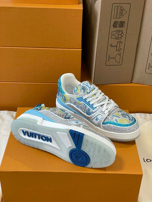 Louis Vuitton 1AC5AL Men Women's LV Trainer Sneaker L62388 - Fmale-Euro 35=US 4 - View 9