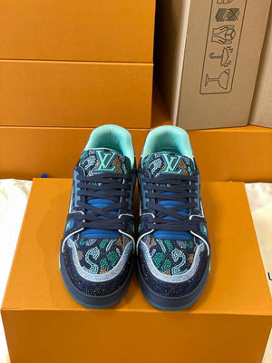 Louis Vuitton 1AC5AL Men Women's LV Trainer Sneaker L62389 - Fmale-Euro 35=US 4 - View 3