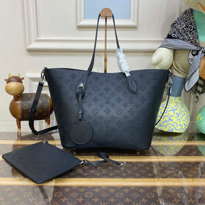 Louis Vuitton Blossom MM Mahina Tote Bag LV M21851 Black - Default Title - View 1
