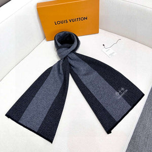 Louis Vuitton Classic Plaid Jacquard Cashmere Scarf L60379 - Default Title - View 4