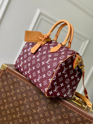 Louis Vuitton LV M14064 Speedy P9 Bandoulière 30 Bag Ostrich Jujube red - Default Title - View 2