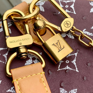 Louis Vuitton LV M14064 Speedy P9 Bandoulière 30 Bag Ostrich Jujube red - Default Title - View 6