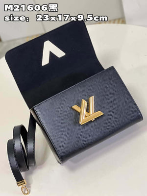Louis Vuitton LV M20834 Twist MM Bag Epi Black with Pink - Default Title - View 7