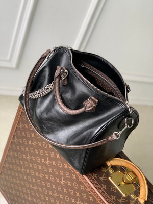 Louis Vuitton LV M21108 Speedy P9 Bandoulière 30 Bag Monogram Leather Black - Default Title - View 10