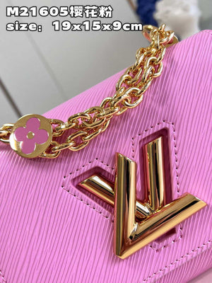Louis Vuitton LV M21605 Twist MM Bag Epi Rose Red - Default Title - View 3