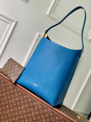 Louis Vuitton LV M24856 Low Key Hobo MM Bag Blue - Default Title - View 1