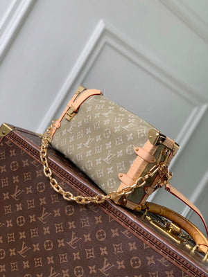 Louis Vuitton LV M27451 Side Trunk MM East West Bag Khaki Denim - Default Title - View 2