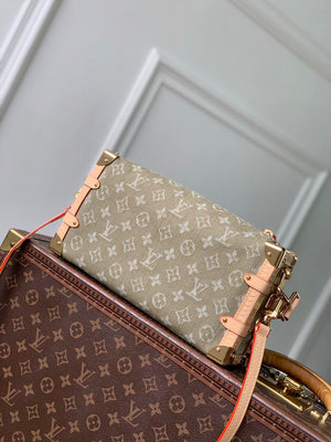 Louis Vuitton LV M27451 Side Trunk MM East West Bag Khaki Denim - Default Title - View 3