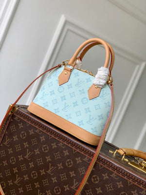 Louis Vuitton LV M27526 Alma BB Bag Blue Other Monogram Canvas - Default Title - View 3