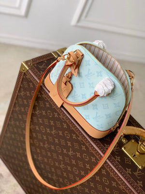 Louis Vuitton LV M27526 Alma BB Bag Blue Other Monogram Canvas - Default Title - View 9
