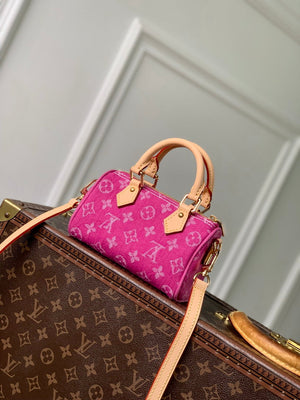 Louis Vuitton LV M27603 Nano Speedy Bag Fuchsia Denim - Default Title - View 3