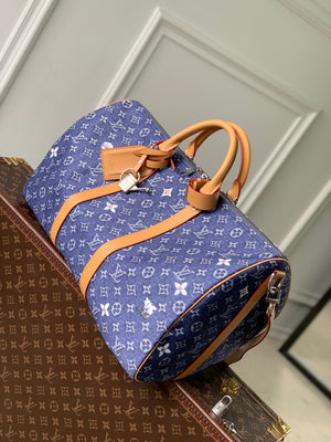 Louis Vuitton LV M27781 Keepall Bandoulière 50 Bag Blue - Default Title - View 2