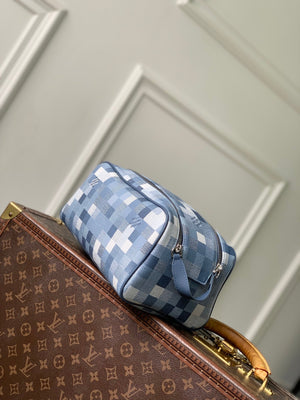 Louis Vuitton LV M28847 Dopp Kit Bag Denim Blue - Default Title - View 2