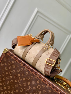 Louis Vuitton LV M29272 Keepall Bandoulière 25 Bag Sand Beige - Default Title - View 1