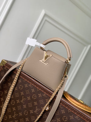 Louis Vuitton LV M29440 Capucines Mini Bag Galet Grey Taurillon leather - Default Title - View 1
