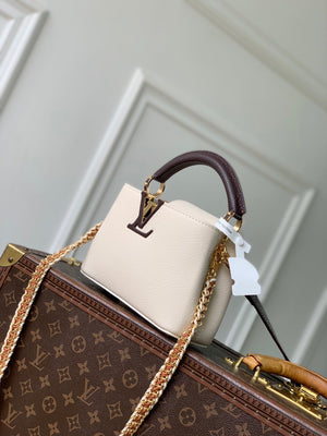Louis Vuitton LV M29439 Capucines Mini Bag Cream/Burnt Mahogany - Default Title - View 2