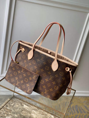 Louis Vuitton LV M41000 Neverfull PM Monogram Canvas Beige - Default Title - View 1