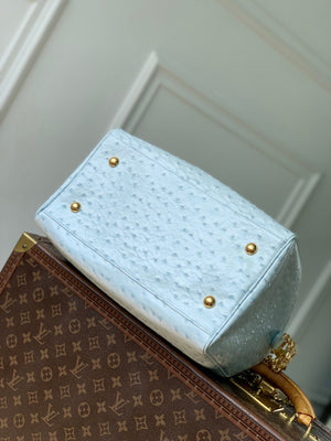 Louis Vuitton LV M41112 Speedy Soft 30 Boho Bag Blue/Ostrich Pattern - Default Title - View 4