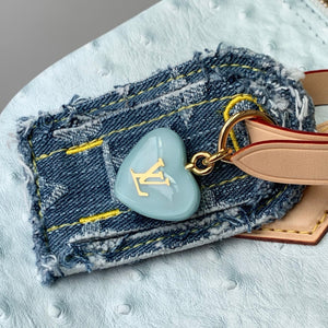 Louis Vuitton LV M41112 Speedy Soft 30 Boho Bag Blue/Ostrich Pattern - Default Title - View 5