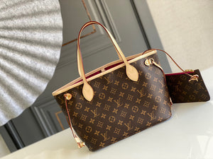 Louis Vuitton LV M41245 Neverfull PM Monogram Canvas Plum - Default Title - View 1