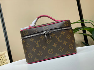 Louis Vuitton LV M44495 Nice Mini Vanity Case Monogram canvas Rose Red - Default Title - View 1