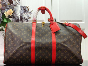 Louis Vuitton LV M44740 Keepall Bandouliere 50 Monogram Bag Red - Default Title - View 1