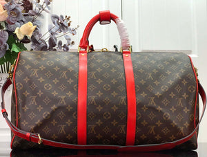 Louis Vuitton LV M44740 Keepall Bandouliere 50 Monogram Bag Red - Default Title - View 3