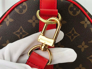 Louis Vuitton LV M44740 Keepall Bandouliere 50 Monogram Bag Red - Default Title - View 9